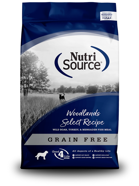 Nutrisource Grain Free Woodlands Select Dry Dog Food (26 lb)