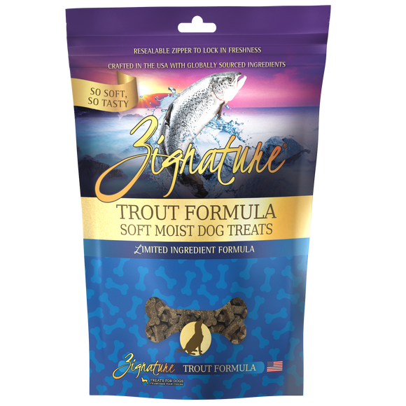 Zignature Soft Moist Dog Treats Trout Formula