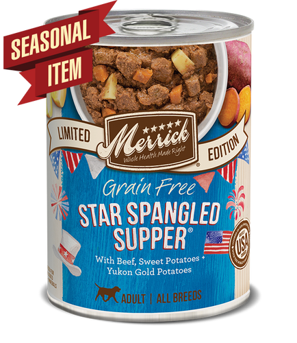 Merrick Grain Free Star Spangled Supper Seasonal Recipe