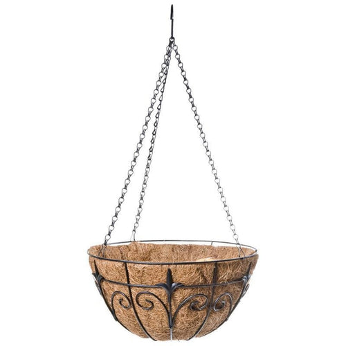 FINIAL HANGING BASKET (14 INCH, BLACK)