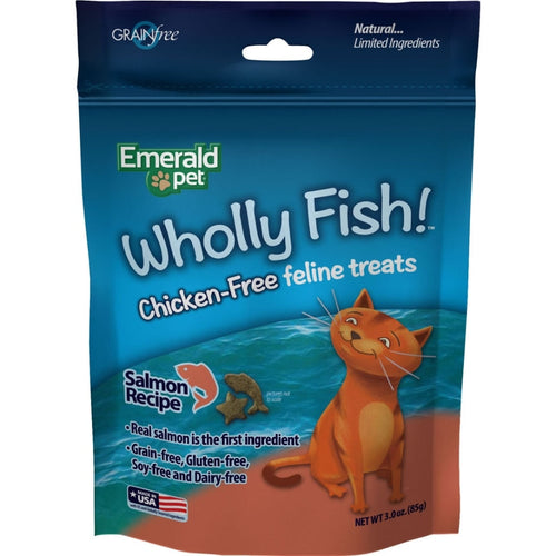 EMERALD PET WHOLLY FISH CHICKEN-FREE CAT TREATS