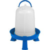 DOUBLE TUFF POULTRY WATERER WITH LEGS (2.5 GAL, BLUE/WHITE)