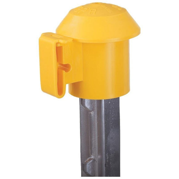 T POST TOP'R SAFETY TOP & ELECTRIC FENCE INSULATOR (10 PACK, YELLOW)